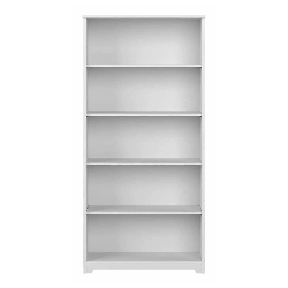 Bush Furniture Cabot 5-Shelf 66.3H Bookcase White WC31966
