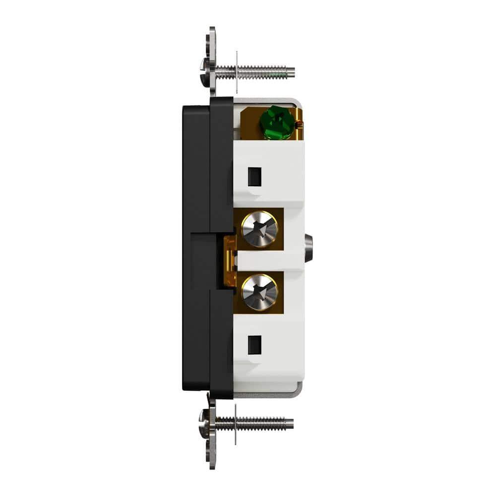 Matte Black 20A Tamper Resistant Duplex Decorator Outlet