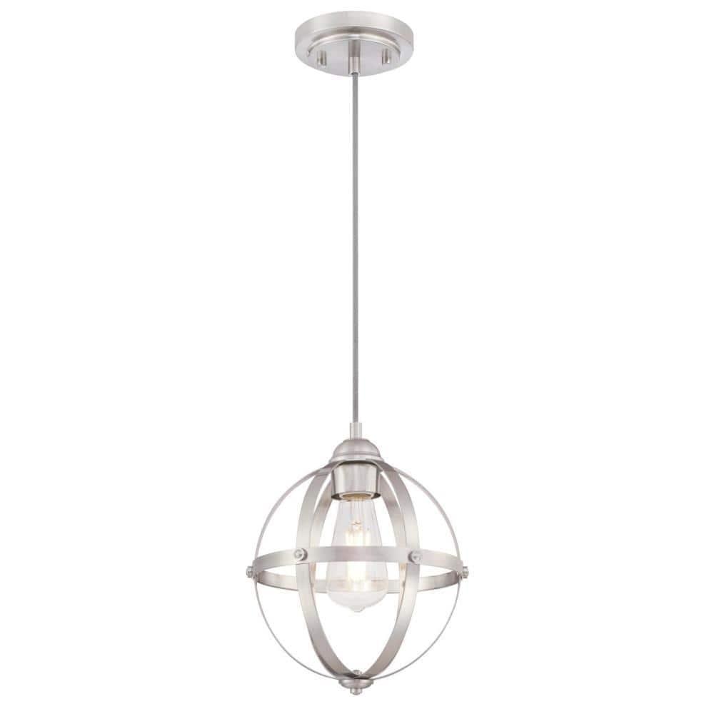 Westinghouse Lighting 6362000 10.24 x 9.84 x 9.84 in. 1 Light Mini Pendant, Brushed Nickel