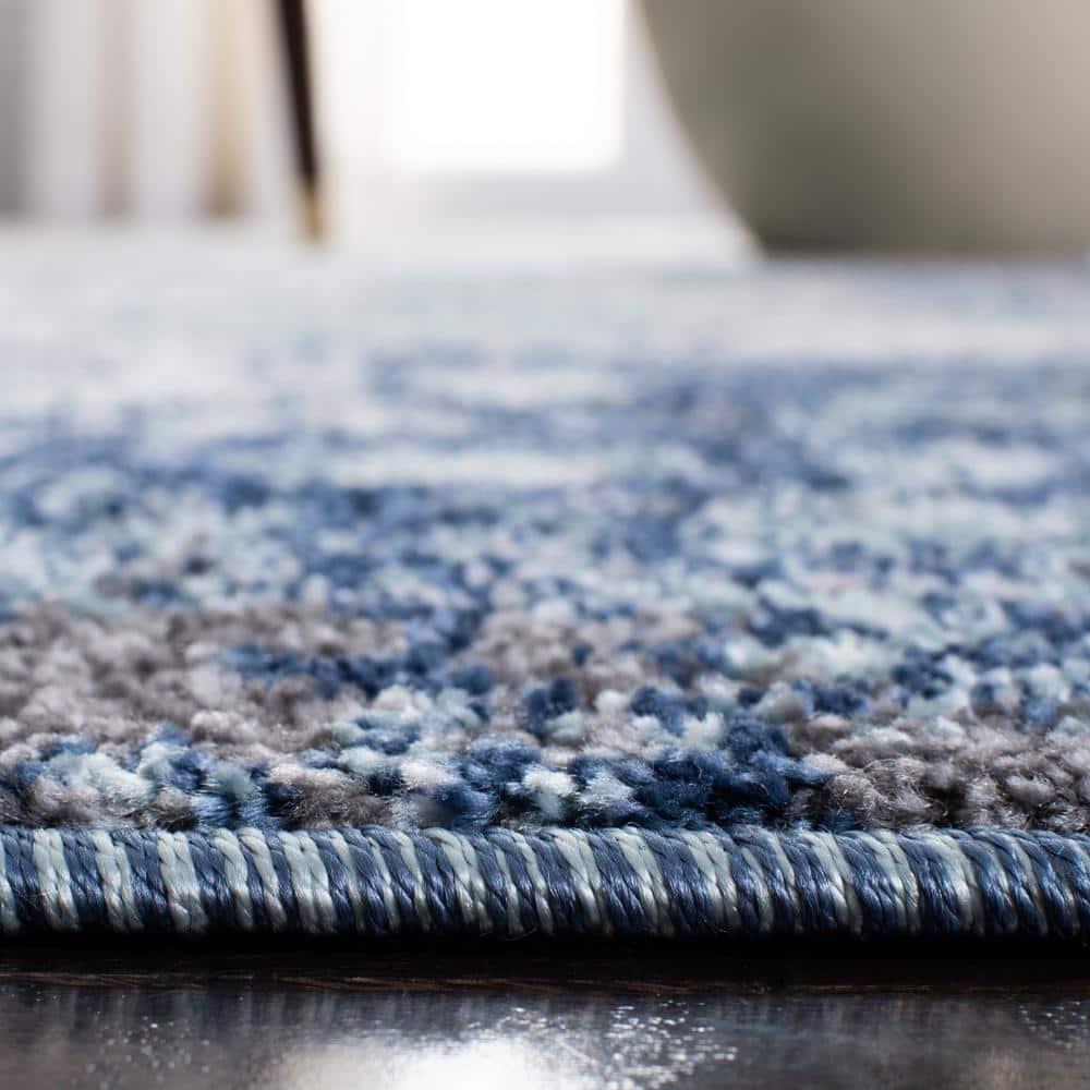 Aston ASN705 Power Loomed Indoor Area Rug - Light Blue/Grey - 4'x6' - Safavieh