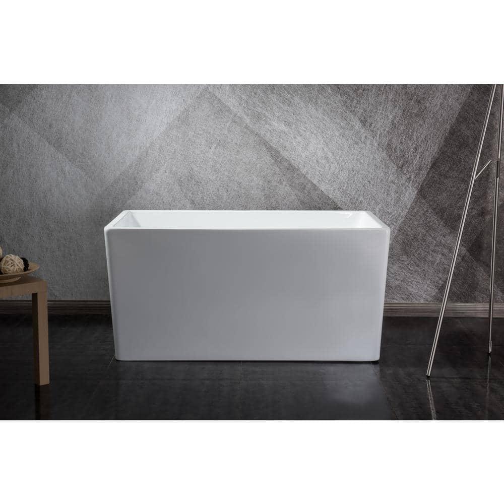 43.25'' x 27.5" Freestanding Soaking Acrylic Bathtub
