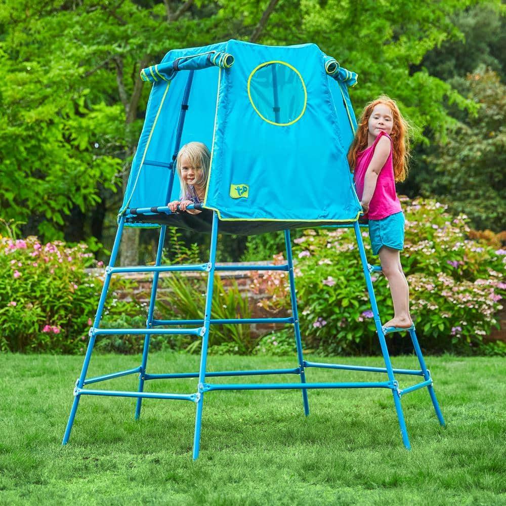 TP Active Fun Explorer Metal Climbing Set Jungle Gym with Platform and Tent, Blue