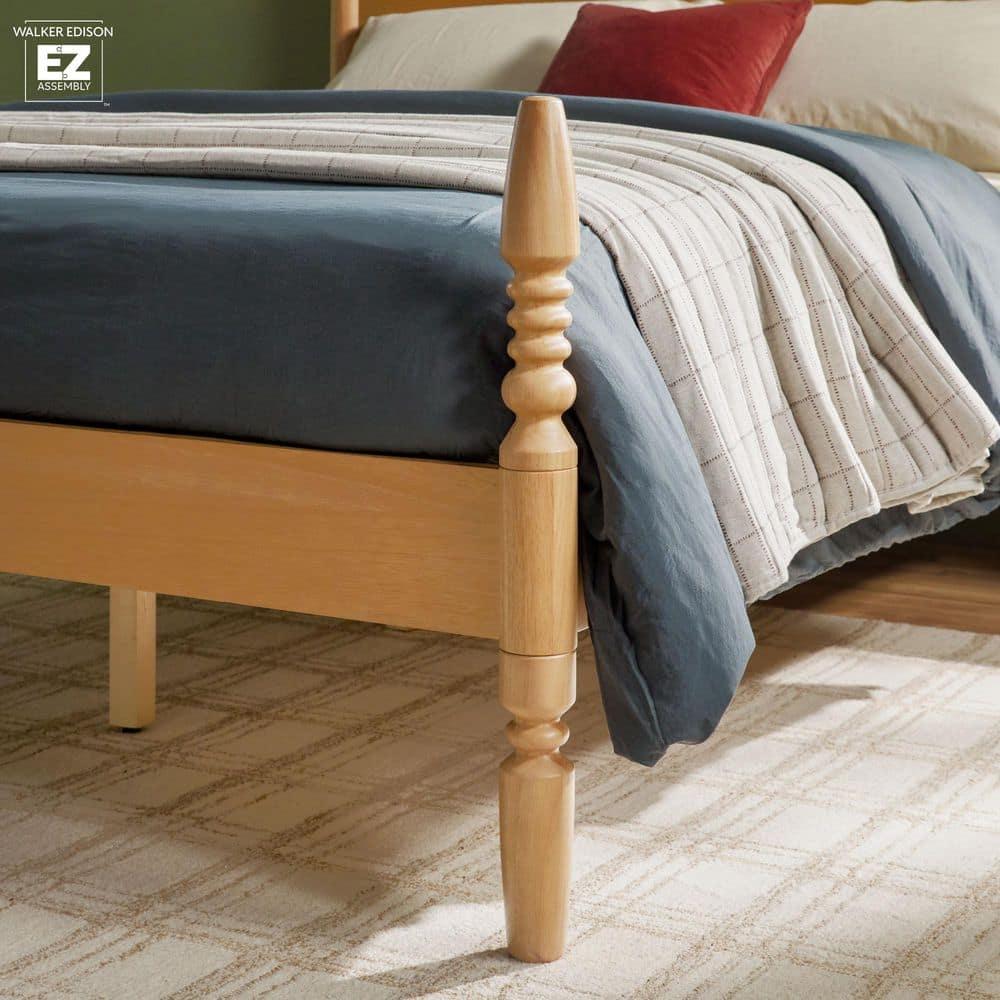 Vivienne Traditional Easy Assembly Solid Wood Turned Spindle Bed