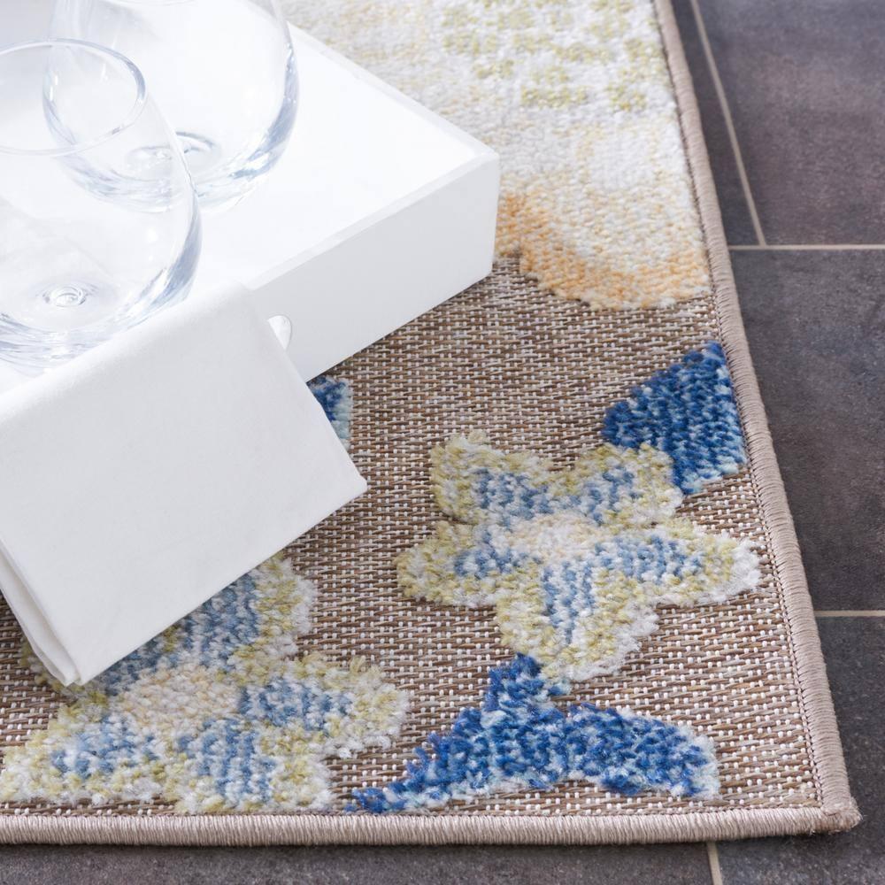 Sarasota SAR108 Power Loomed Area Rug - Navy/Brown - 5'3"x7'7" - Safavieh.