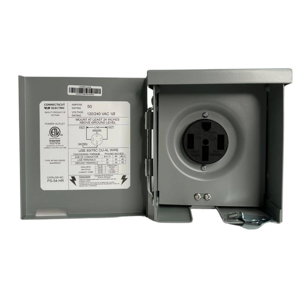 Connecticut Electric PS-54-HR 50 Amp Power Outlet Panel