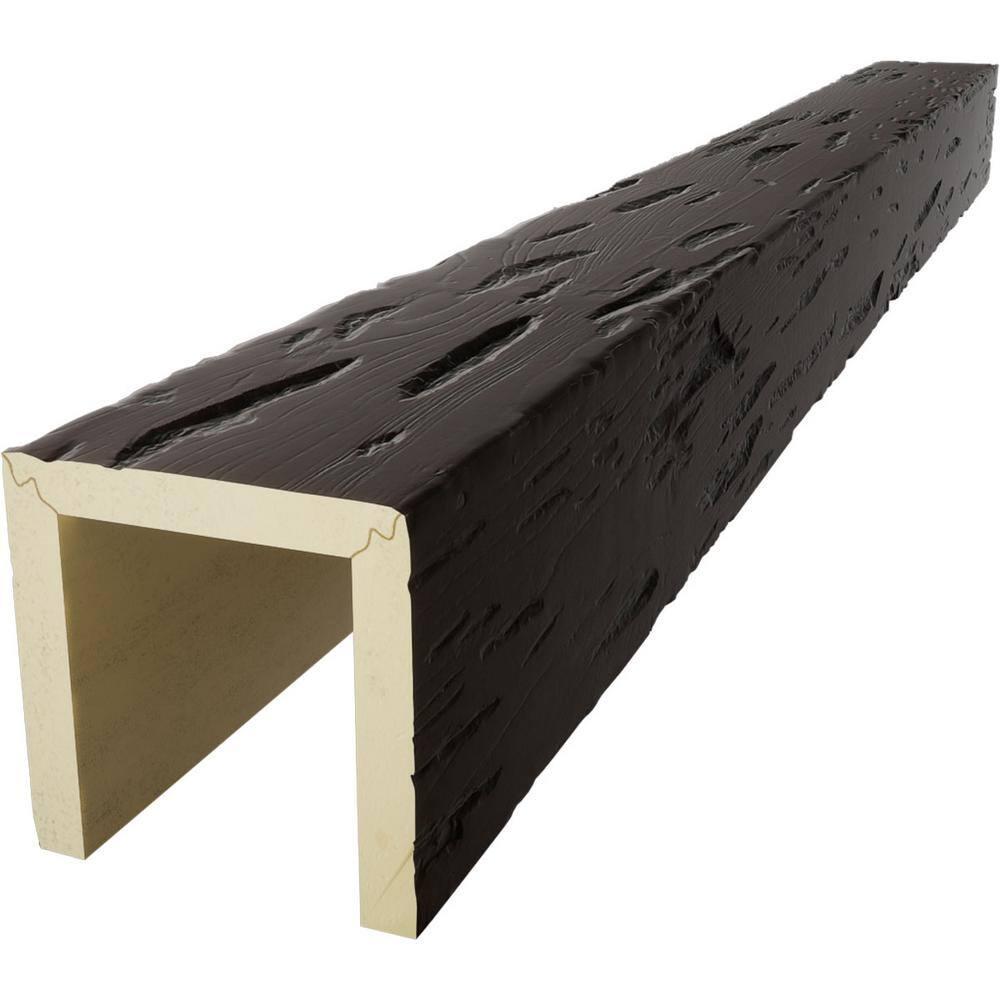 Ekena Millwork Pecky Cypress Endurathane Faux Wood 3-Sided Ceiling Beam (U-beam)