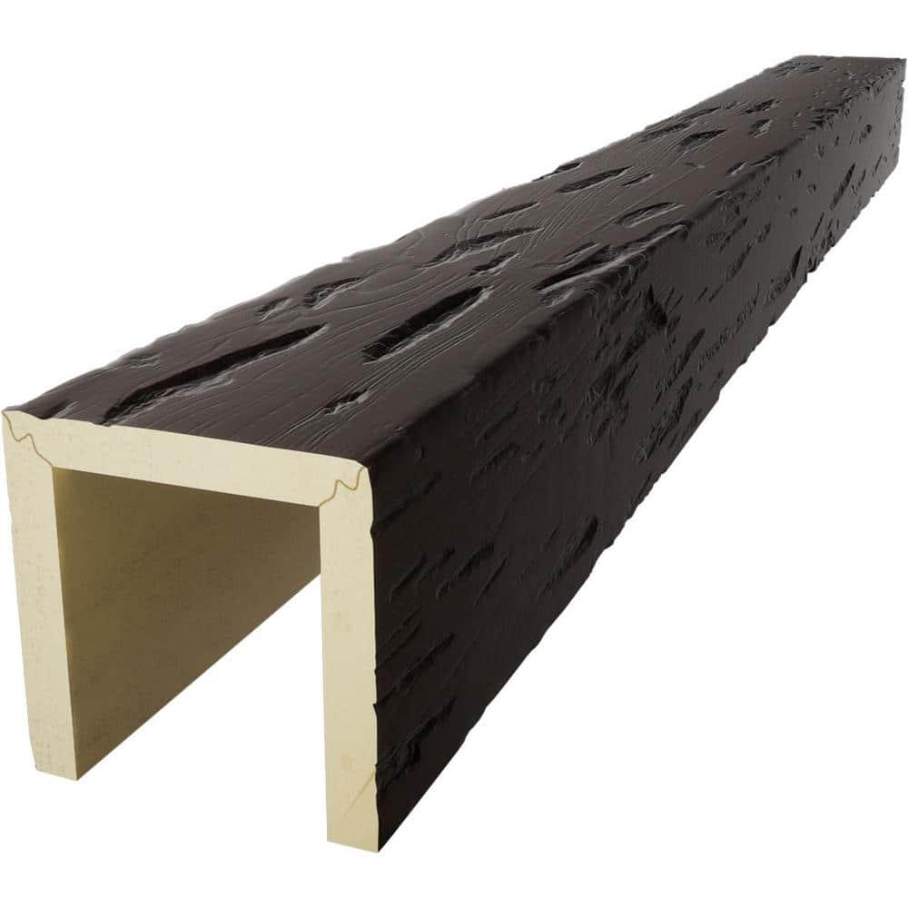 Ekena Millwork Pecky Cypress Endurathane Faux Wood 3-Sided Ceiling Beam (U-beam)