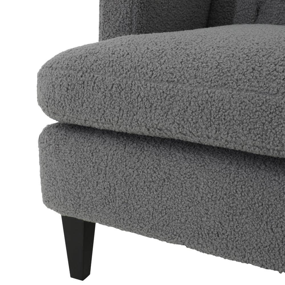 Christopher Knight Home Mantua Fabric Tufted Accent Chairs,Dark Gray