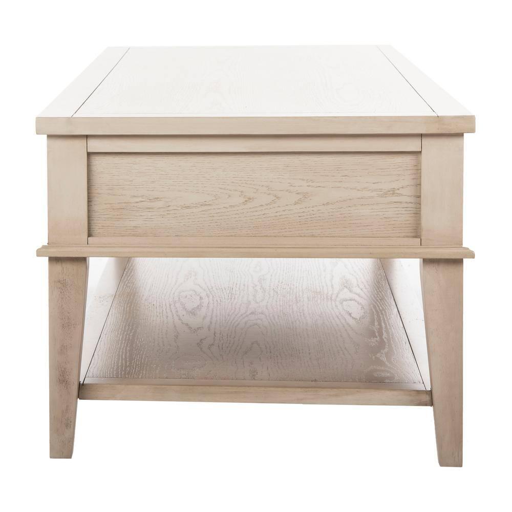 Manelin Coffee Table - White Washed - Safavieh
