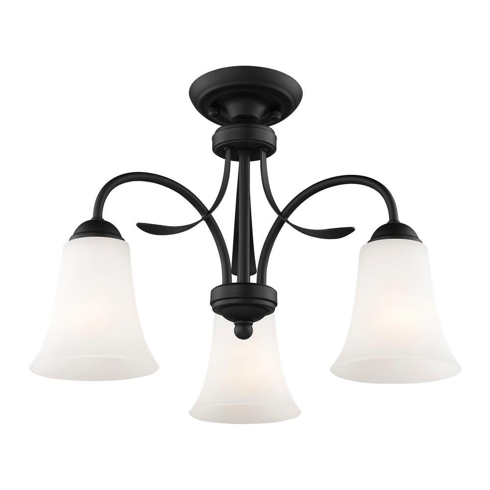 Livex Lighting Ridgedale 3 - Light Flush Mount in  Black