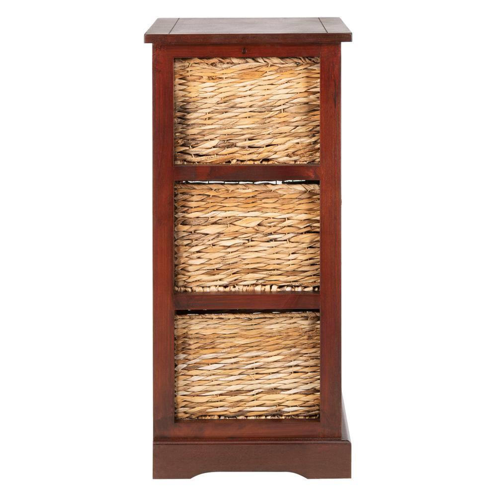 Halle Storage Side Table - AMH5738 - Cherry - Safavieh Couture