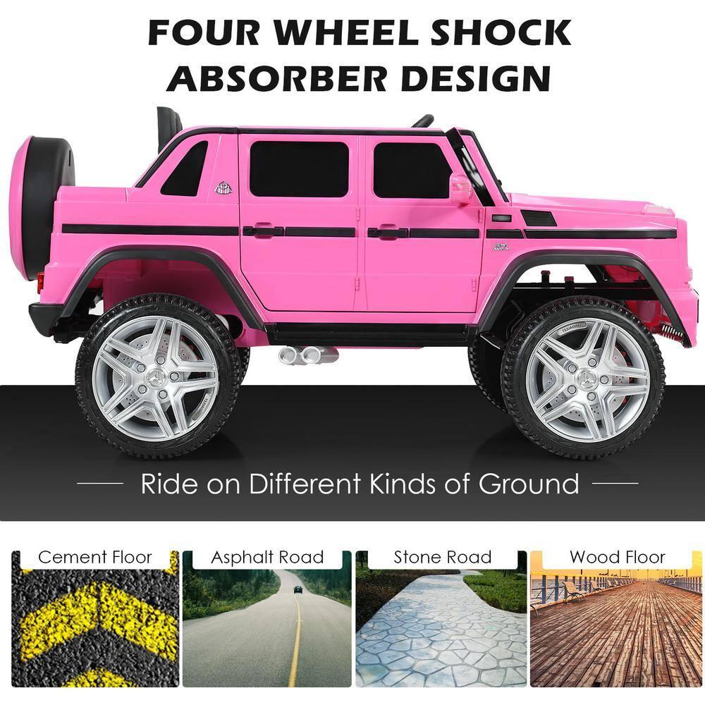 Costway Mercedes Benz 12V Electric Kids Ride On Car RC Remote Control W/Trunk Pink