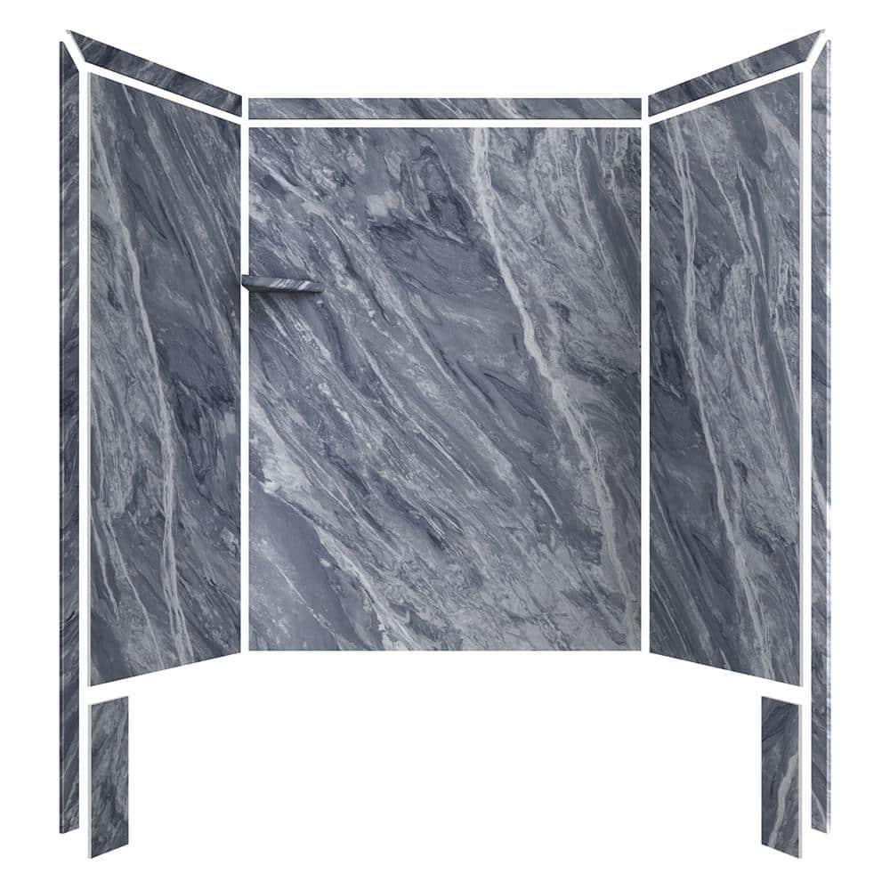 FlexStone Royale 60"W x 36"D x 80"H Alcove Bathtub/Shower Surround