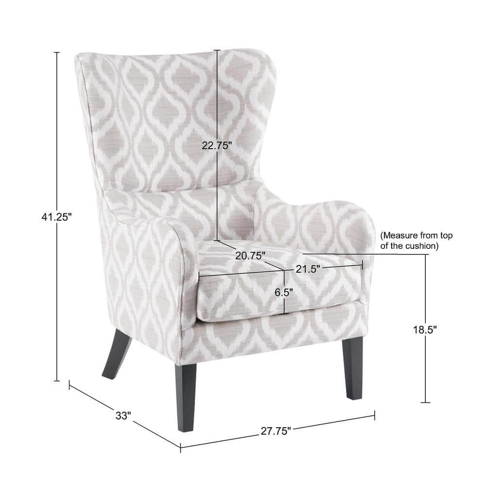 Home Essence Aria Swoop Wing Accent Chair, Multiple Colors