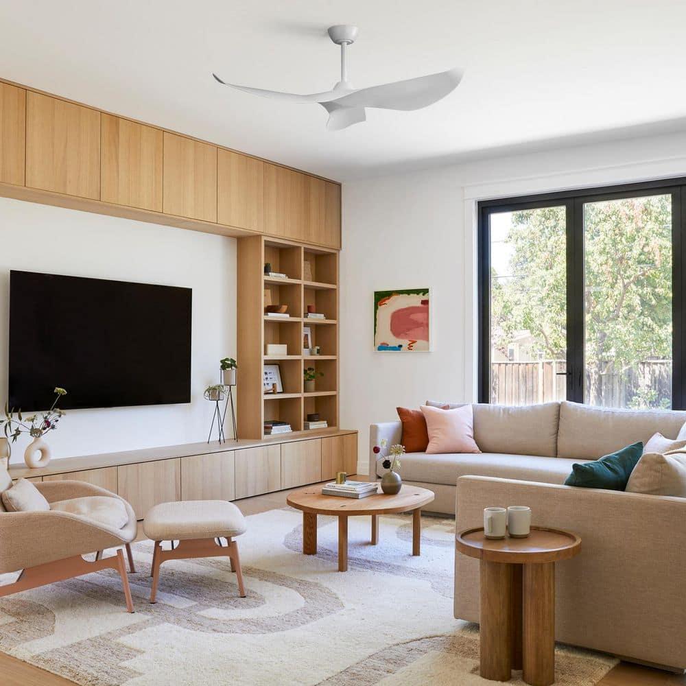 Sofucor 52'' Ceiling Fan Ceiling Fans without Lights for for Patios and Bedroom Black