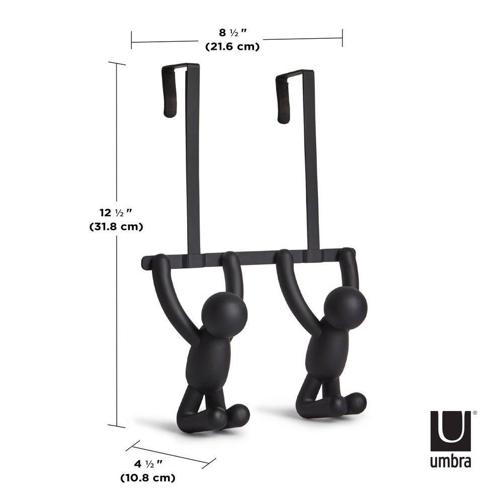 Umbra Buddy Plastic Over-the-Door 2 - Hook Wall Mounted Coat Rack