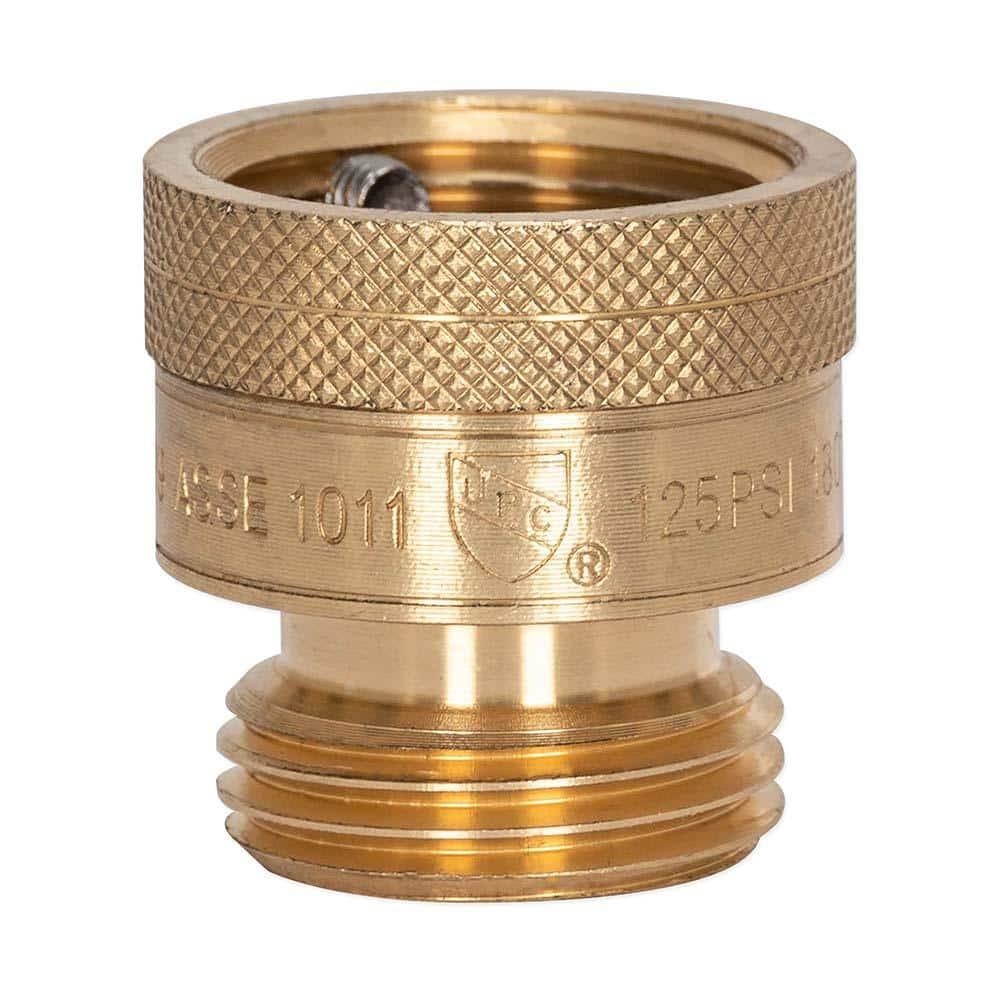 EZ-FLO 20199 Hose Bibb Anti-Siphon Vacuum Breaker Fittings, 3/4 inch FHT x 3/4 inch MHT, Brass