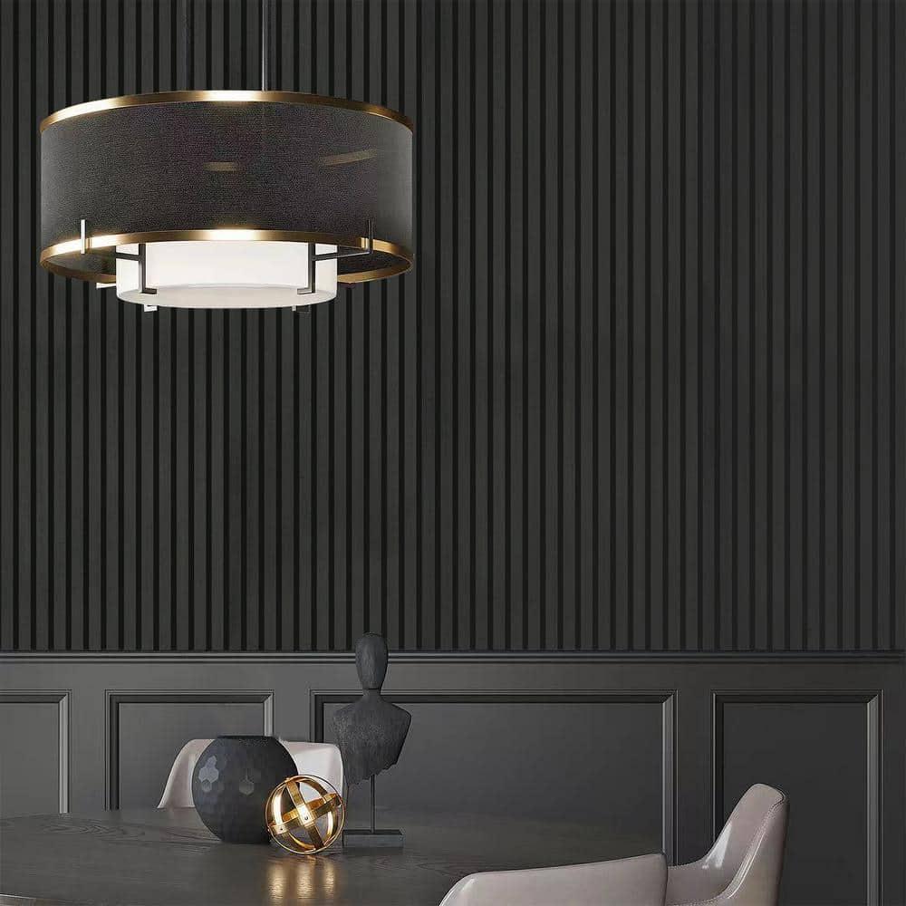 94.5'' L x 23.6'' W Acoustic Wood Slat Wall Paneling, 3D Decorative Shiplap Soundproof Panel