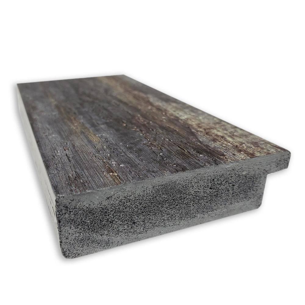 Amanti Art Beveled Bathroom Wall Mirror - Bark Rustic Char Frame Bark Rustic Char Outer Size: 33 x 27 in Silver, Brown, Black