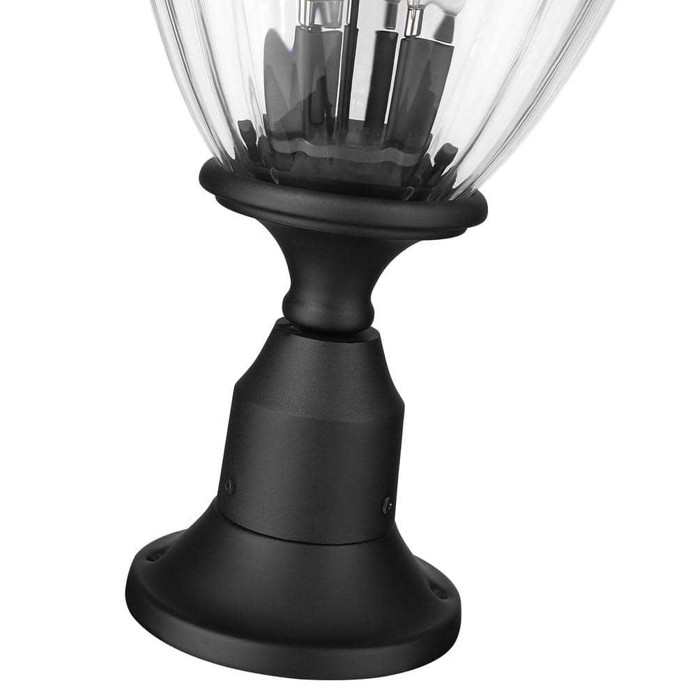 Z-Lite Davina 3 Light Outdoor Pier Mounted Fixture in Black