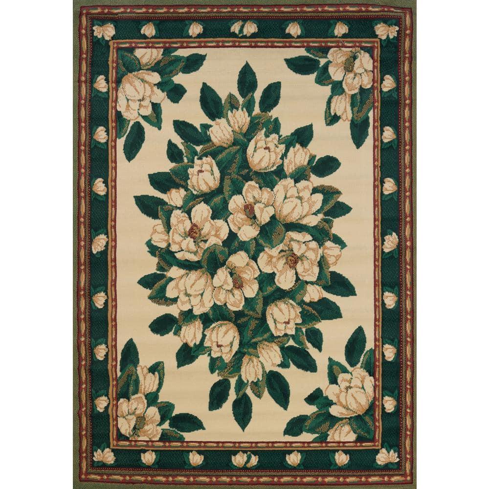 United Weavers Brunswick Eloise Traditional Floral Area Rug, Cream, 3'11" x 5'3"