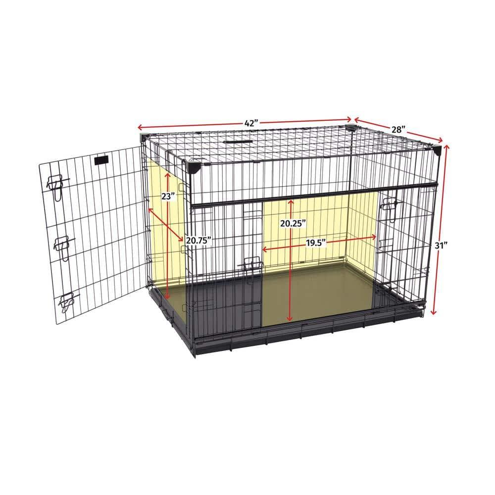 Lucky Dog Sliding Door Crates Pet Crate with Sliding Double Door