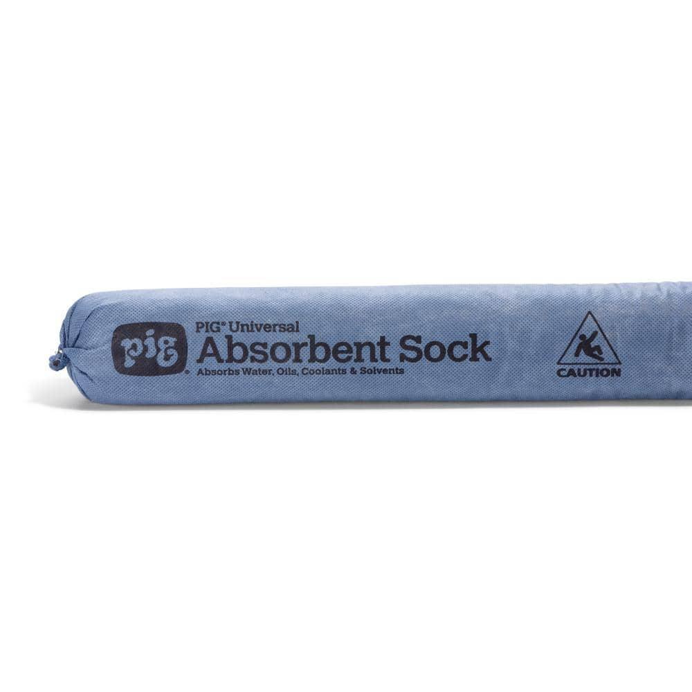 Pig Absorbent Sock,Blue,3" dia.,PK12 PIG105-BL