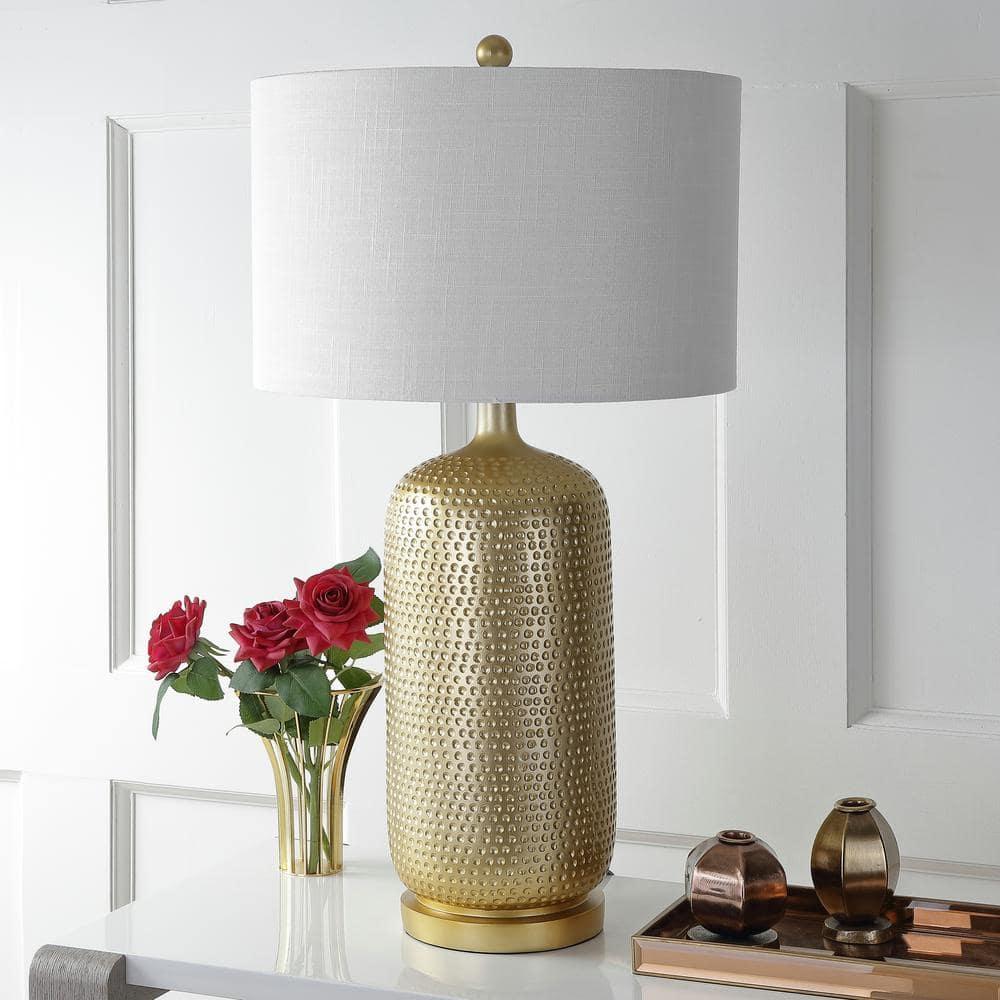 JONATHAN Y JYL1017A Sophia 30" Resin LED Table Lamp, Gold