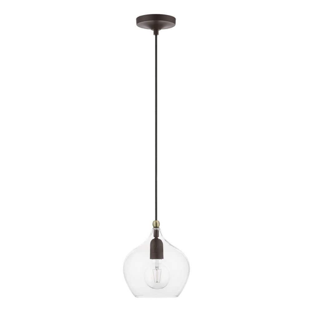 Livex Lighting Aldrich 1 - Light Pendant in  Bronze/Antique Brass