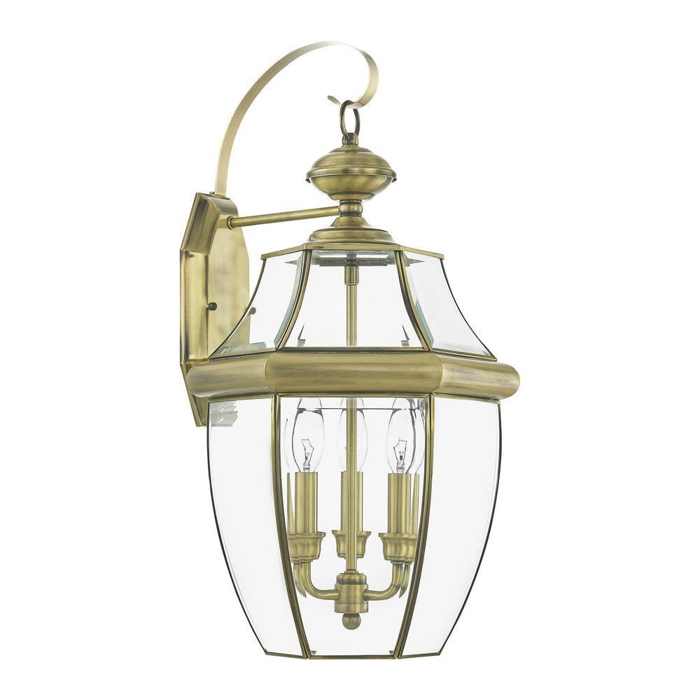 Livex Lighting Monterey 3 - Light Wall Light in  Antique Brass