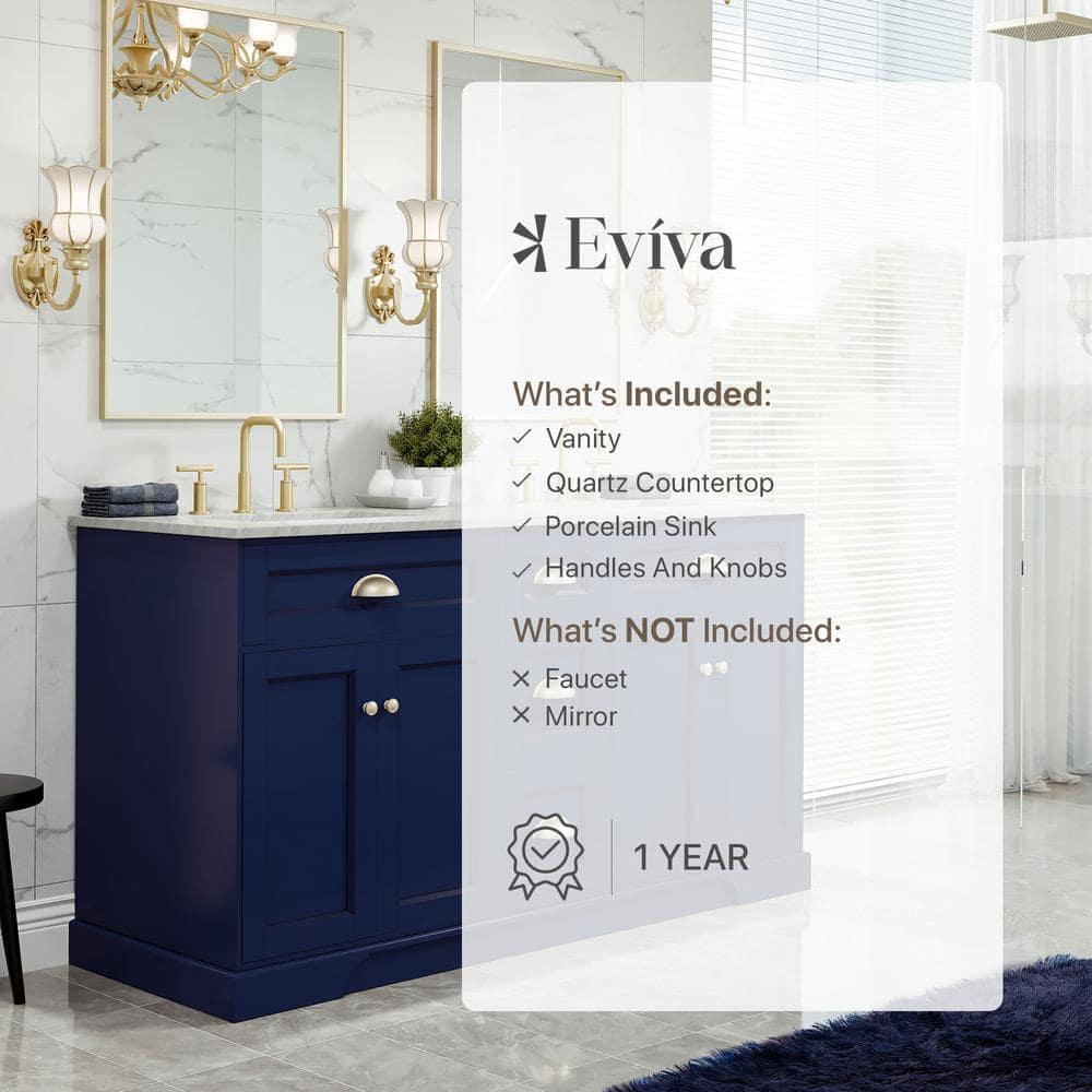 Eviva Epic Transitional Blue Bathroom Vanity