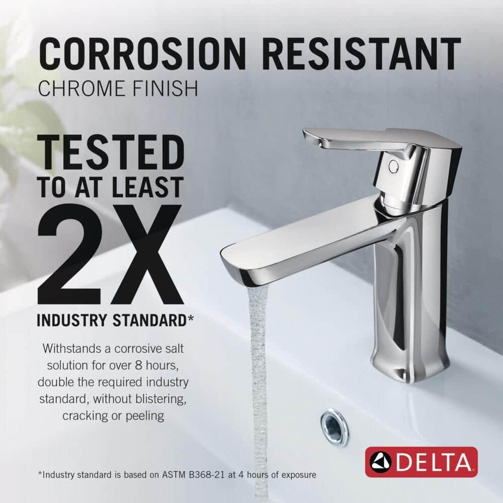 Chrome Modern Single-Hole Bathroom Sink Faucet