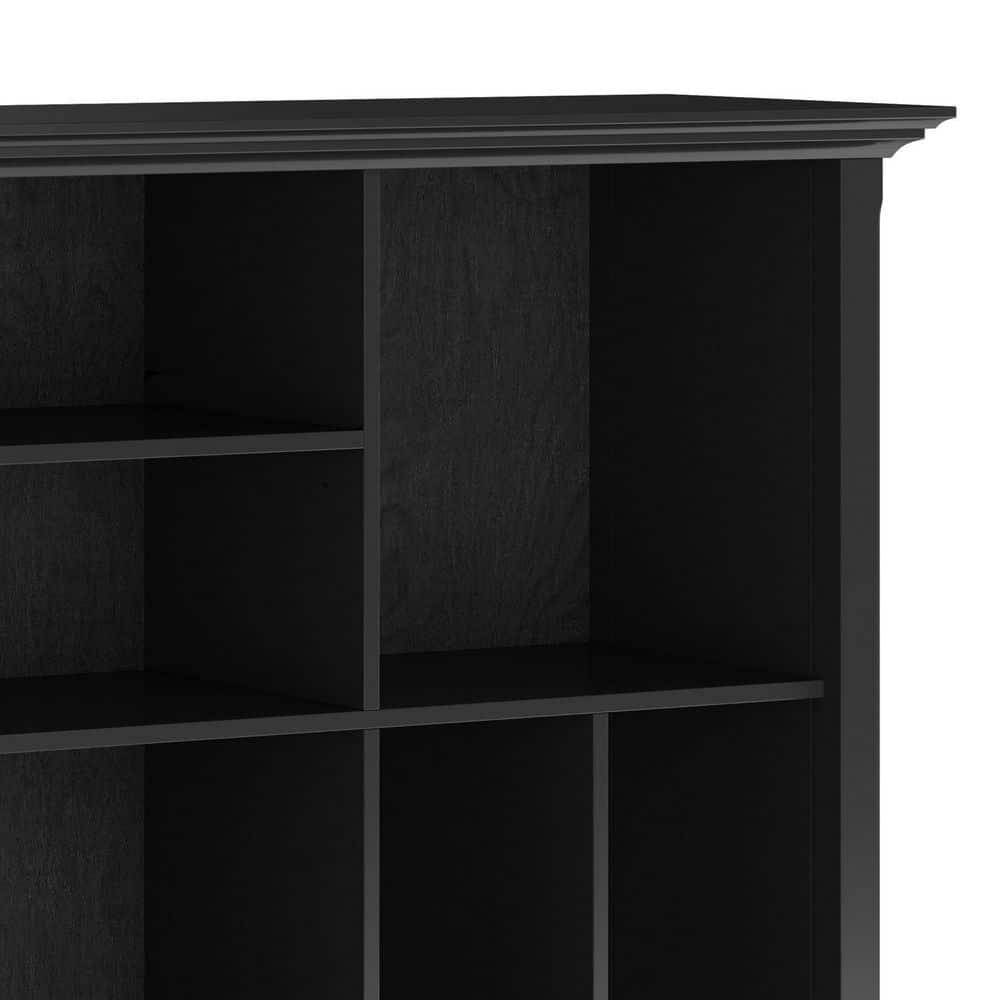 Simpli Home Amherst 44"W Solid Wood Multi Cube Bookcase with 8 Different Sized Storage Cubbies