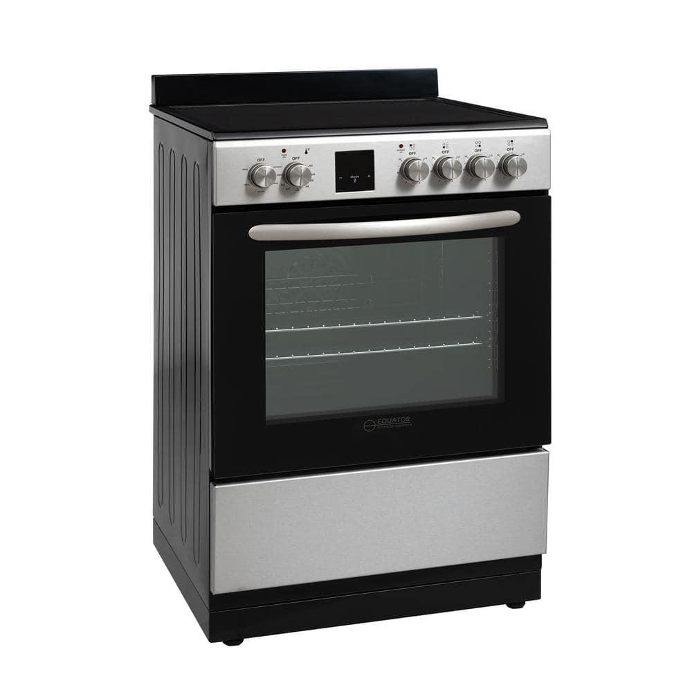 Equator Advanced Appliances Equator 24 Freestanding Electric Cooking Range in Stainless with Convection Oven