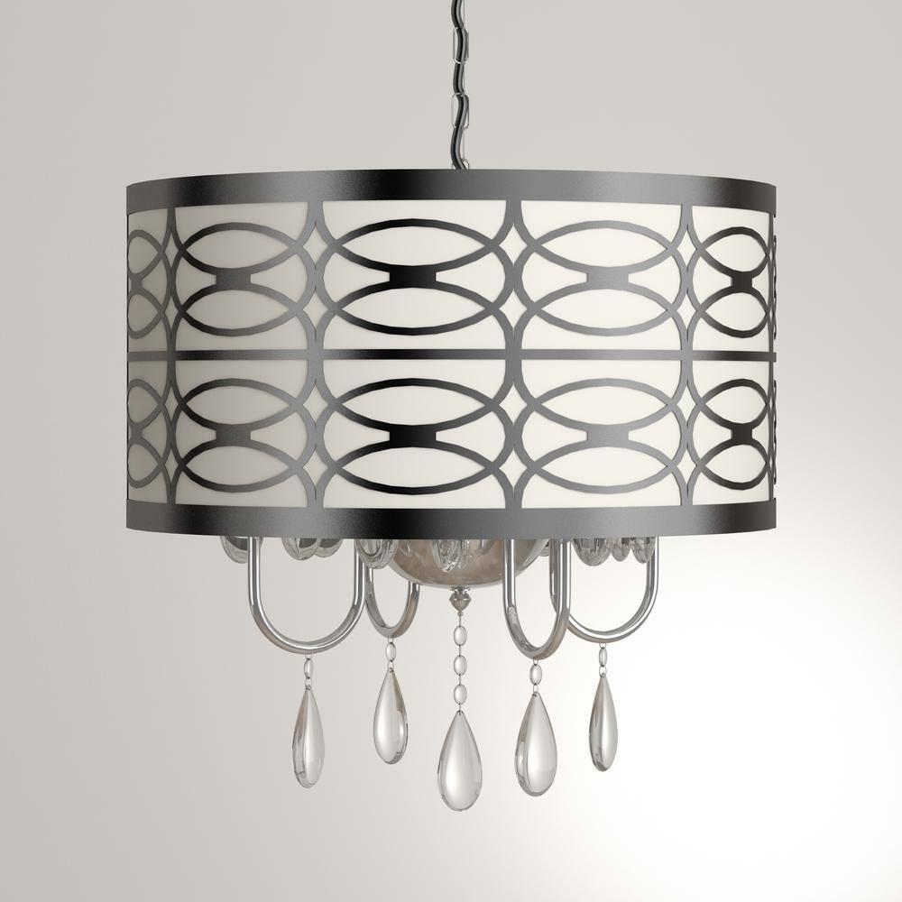 Warehouse of Tiffany Tallalluh 4-light Chrome Chandelier