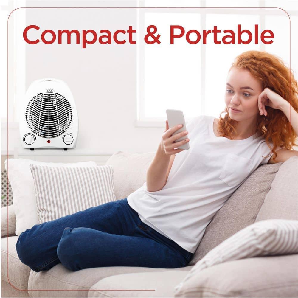 BLACK+DECKER Personal Desktop 1,500 Watt Electric Fan Compact Heater