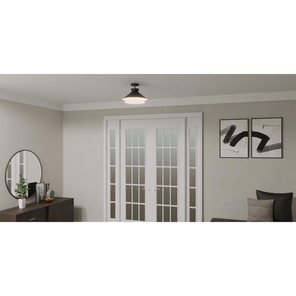Quoizel Lighting 1 - Light Semi-Flush Mount in  Matte Black