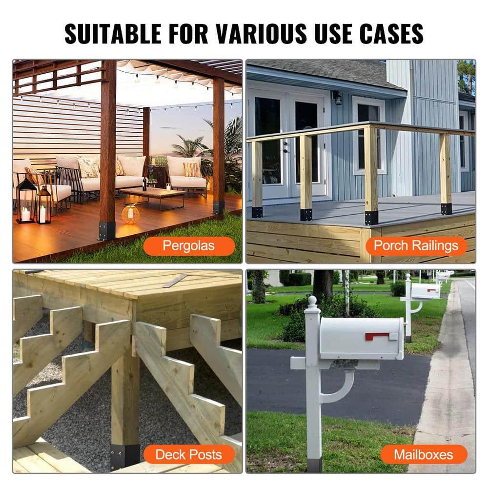 Stellweilan Tessberg 10 Pack 4x4 Post Base Brackets Heavy Duty Wood Post Fence Post Anchor (Set of 10)