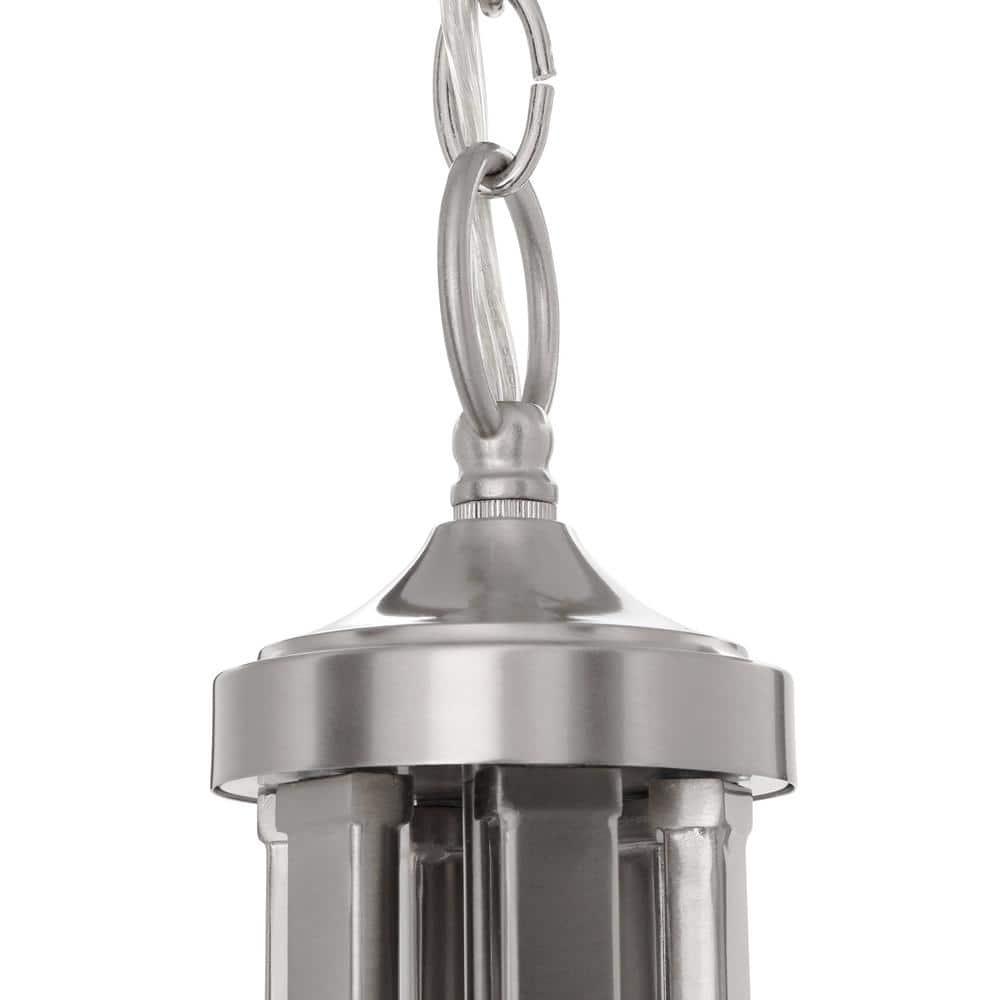 Contemporary Elegance Brushed Nickel 12-Light Chandelier with Etched White Glass
