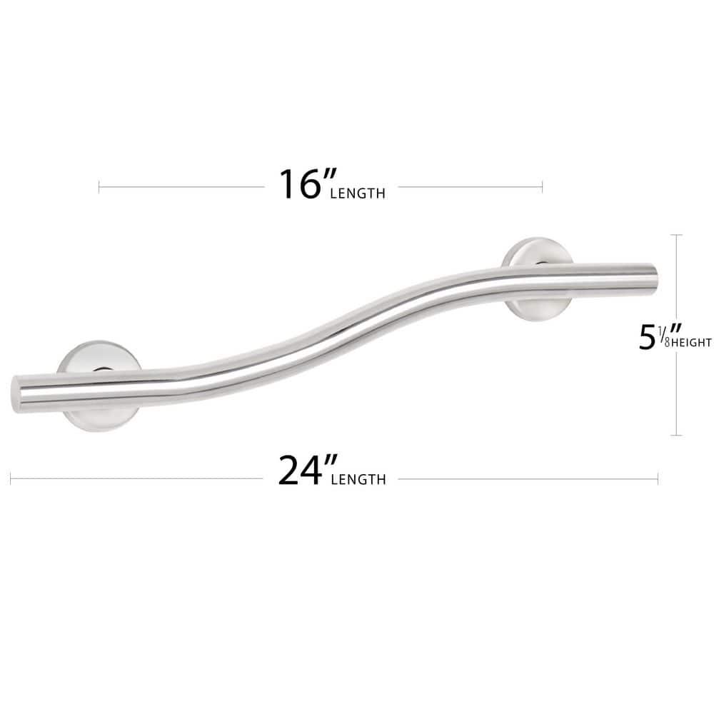 Lifestyle & Wellness Stainless Steel Wave Grab Bar