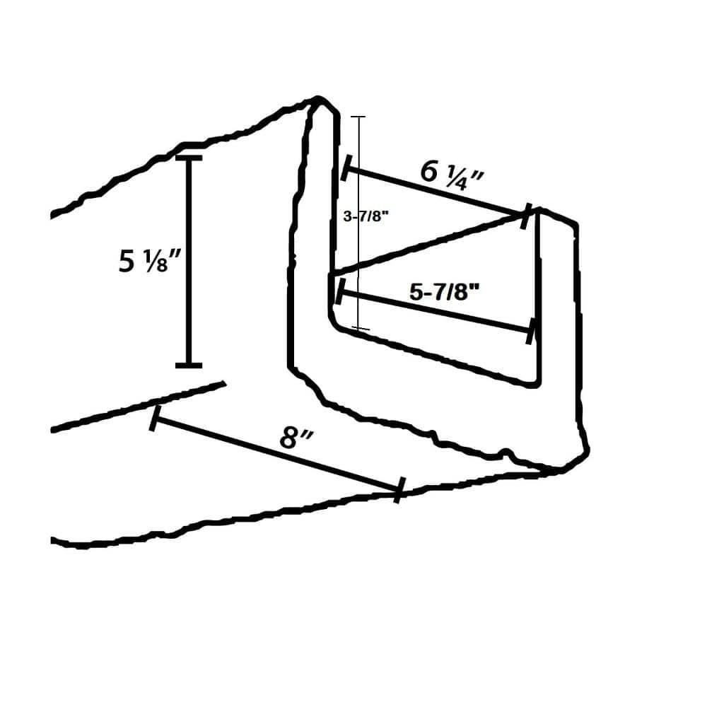 Architectural Products by Outwater L.L.C. 5-1/8 in x 8 in x 153 in Hand Hewn Faux Wood Beam