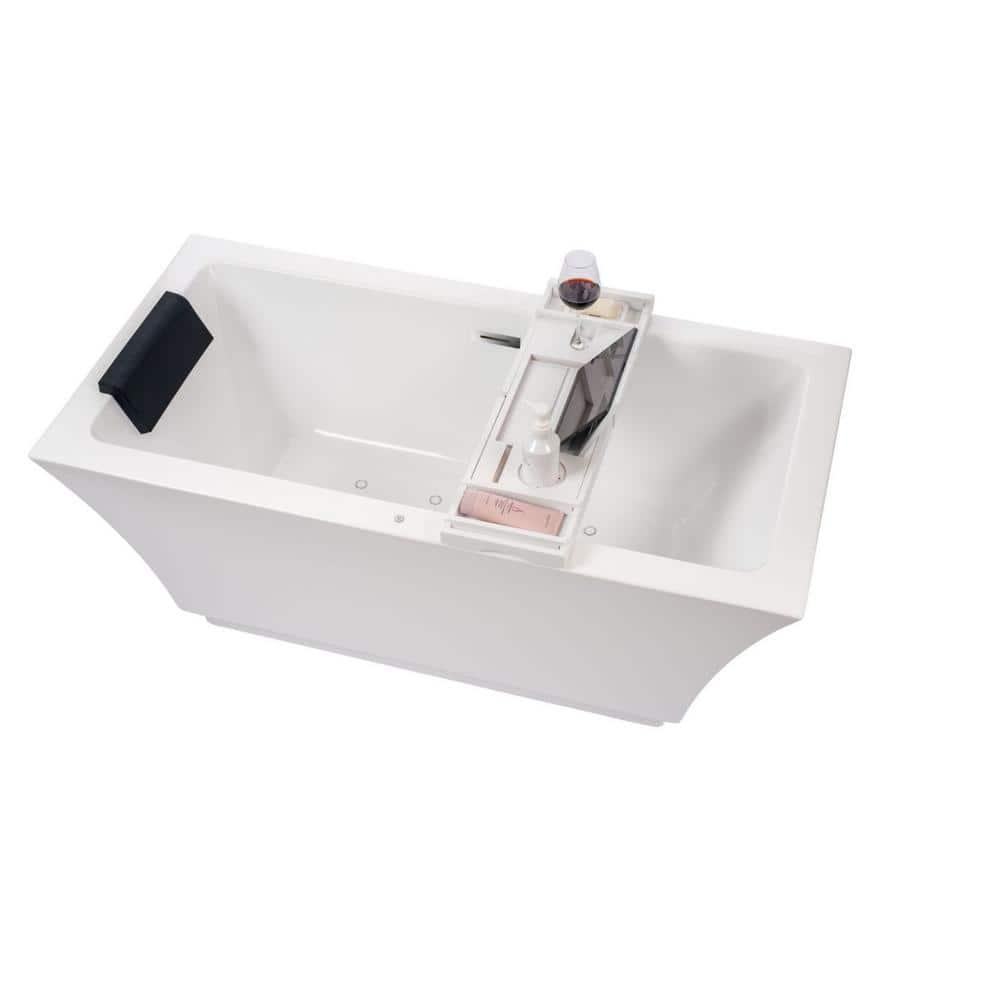 Orion 59'' x 30'' Freestanding Soaking Acrylic Bathtub