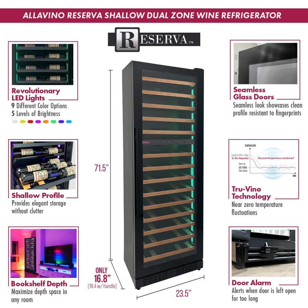 Allavino Allavino Dual Zone 23.5'' Freestanding 67 Bottle Wine Refrigerator