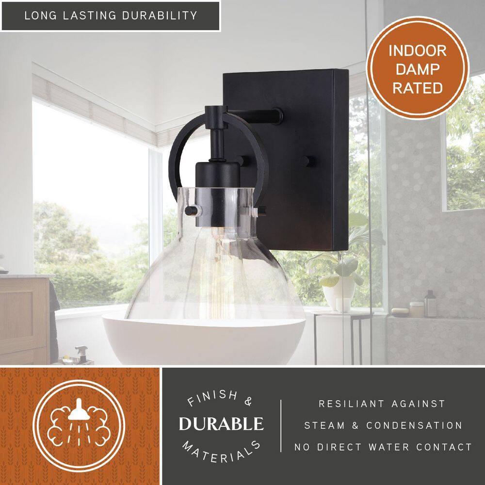 Vaxcel Ogden 1 - Light Vanity in  Matte Black