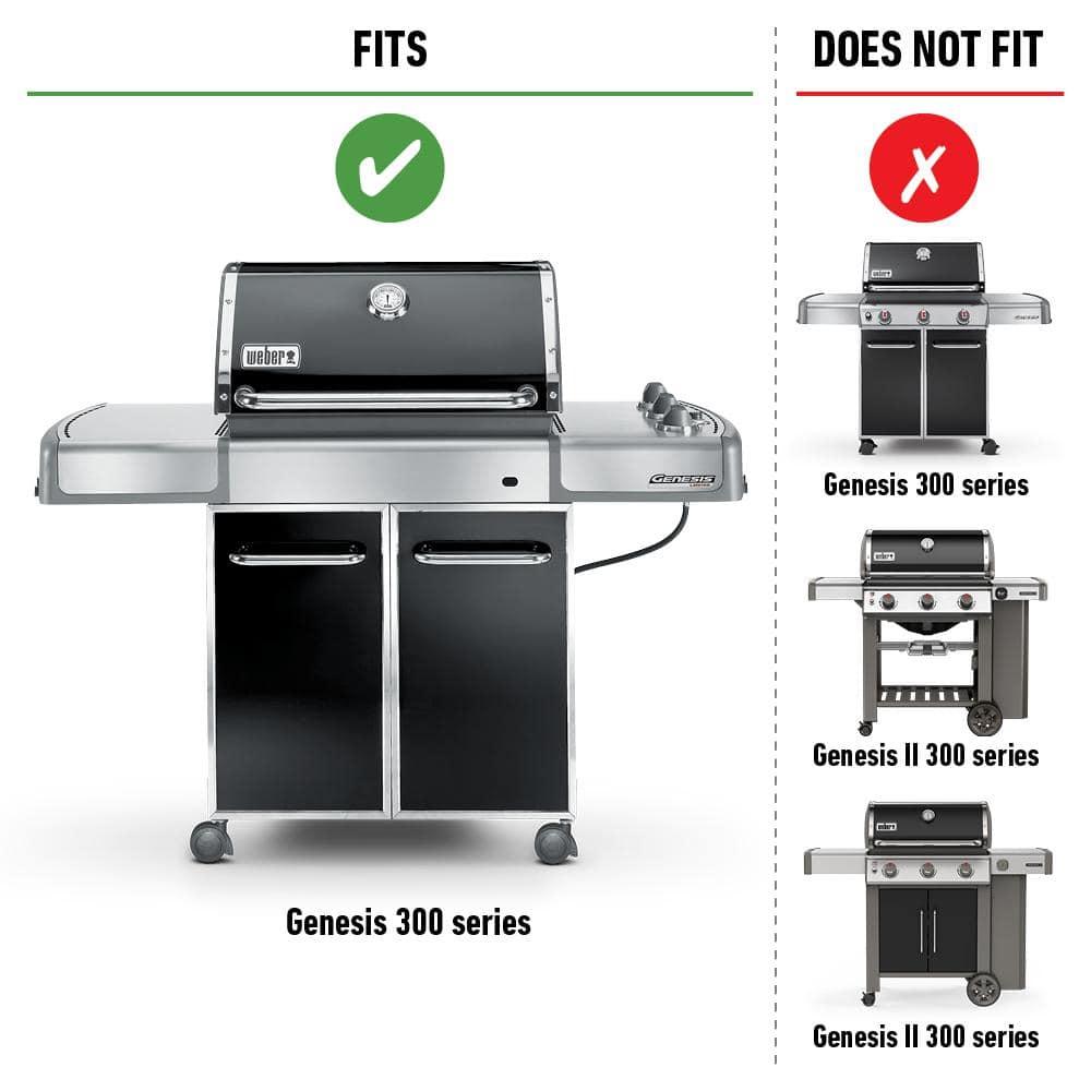 Weber 7539 Porcelain-Enameled Flame Tamer Flavorizer Bars For Genesis Side Mount E-310 & E-320 (2007-2010) Gas Grills - 5-Pieces