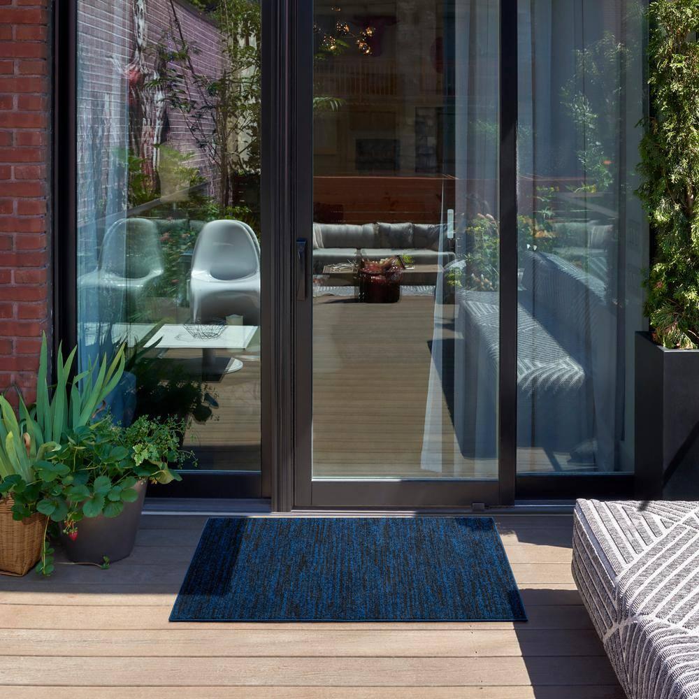 Nourison Nourison Essentials NRE01 Indoor/outdoor Area Rug - Midnight Blue 2' x 4'