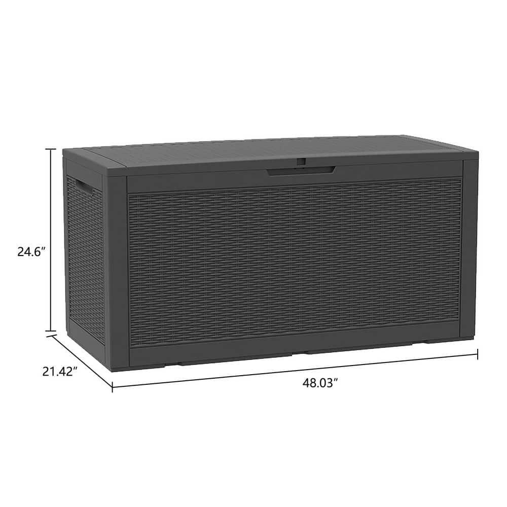 GUNJI GUNJI 100 Gallon Water Resistant Resin Lockable Deck Box