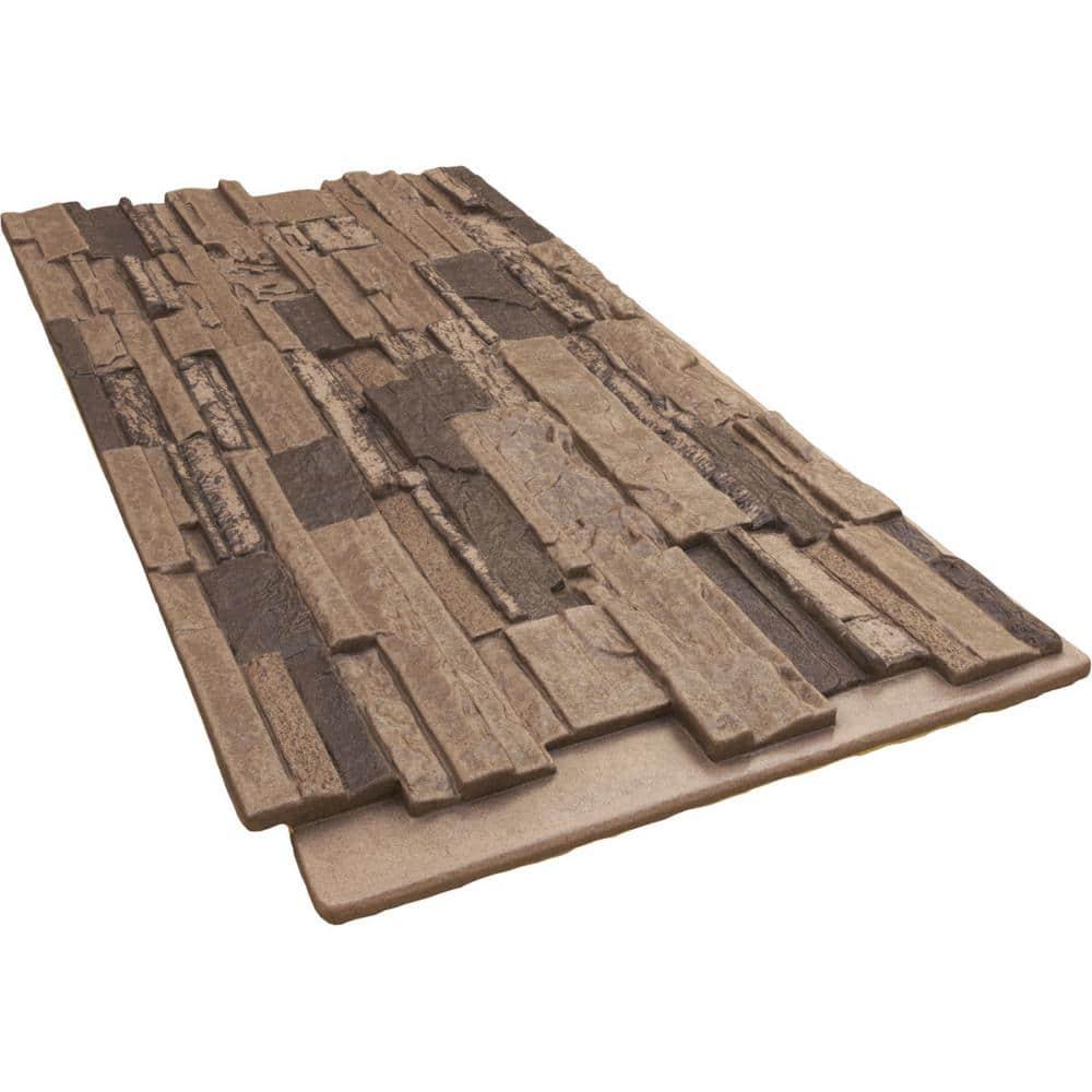 Cascade Stacked Faux Stone 24.75" x 48.625" Wall Paneling