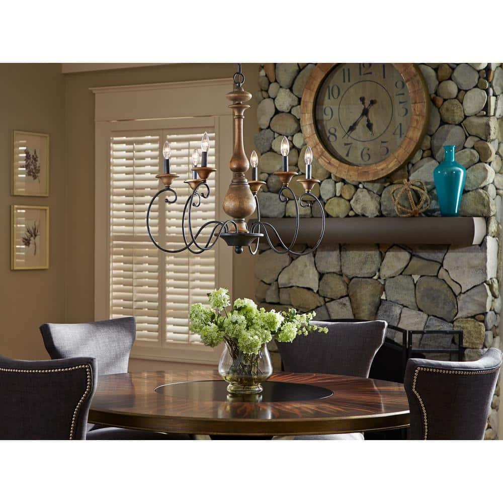 Quoizel Lighting Auburn 6 - Light Chandelier in  Rustic Black