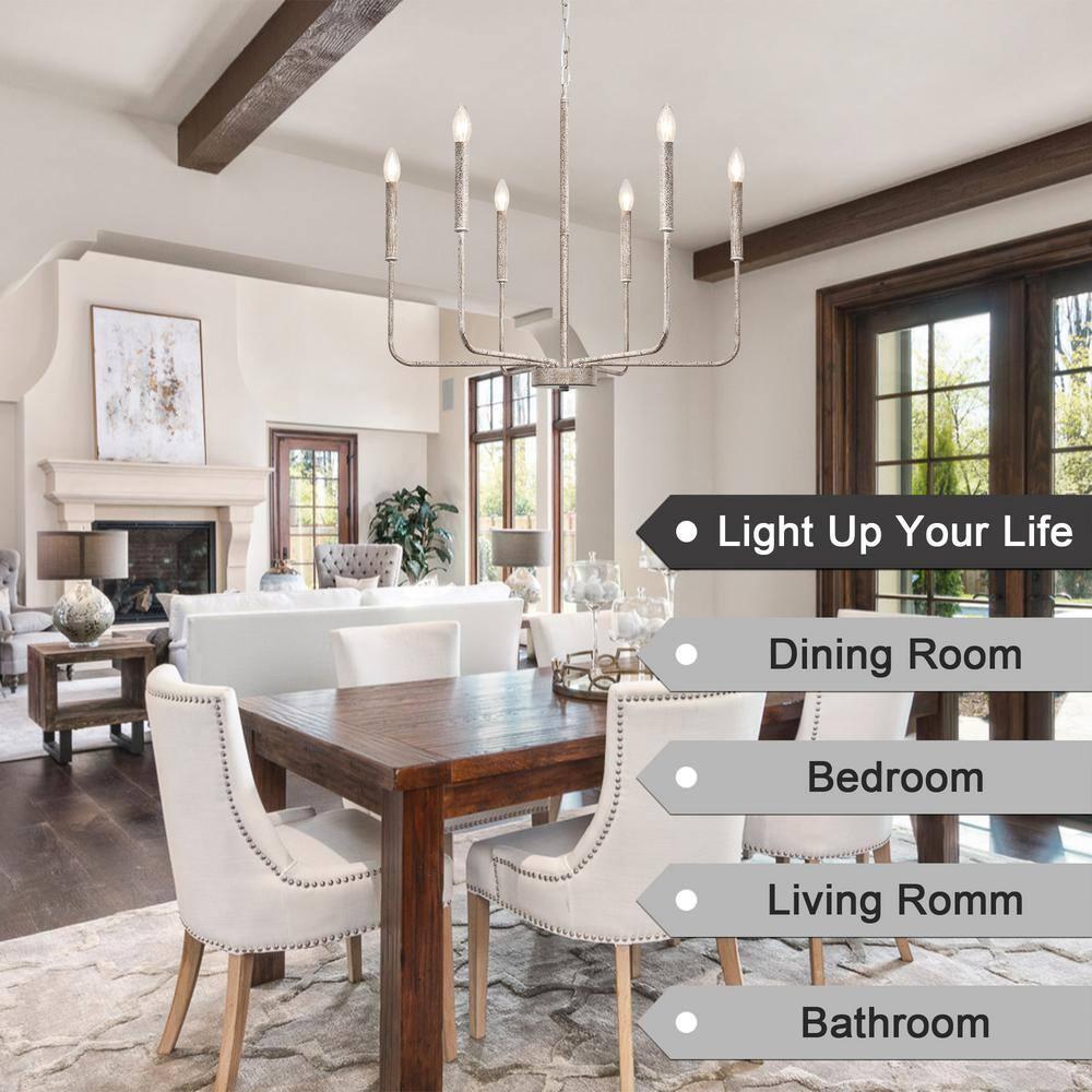 Marshana 6-Light Classic / Traditional Chandelier Modern Farmhouse Candle Style Chandelier